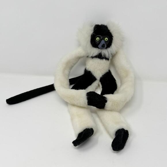 Wild Republic Thabo the Lemur Primate Hook and Loop Arms Legs 12" Indri Babakoto - Picture 4 of 10